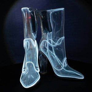 Neon Cowboys Out Past Midnight Cowboy Boots Size 8 (original packaging)